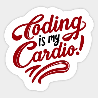 Coding Is My Cardio | Techy Coder Fashion Sticker